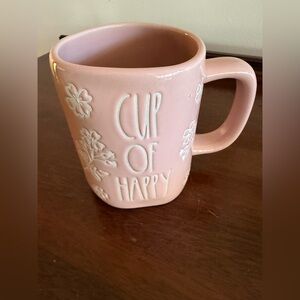 Rae Dunn Pink 'Cup of Happy' Mug